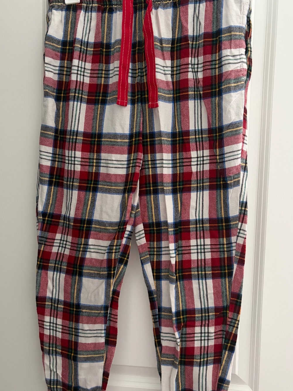 Old Navy Red Plaid Pajama Pants with Navy & White Accents